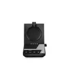 A black headset base with its top open, displaying the headset cradle, against a white background. Podgląd zdjęcia produktu