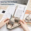 FORSMANO 3D drevené puzzle model elektrickej gitary, so 140 Náhľad obrázku produktu 3