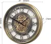 Samilito Wanduhr mit echtem Bewegungsgetriebe Zahnrädern Produktbild-Vorschau 4