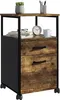 Cassettiera con rotelle Relaxdays, 2 cassetti, cartelle Anteprima dell’immagine prodotto 1
