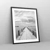 Gerahmtes Poster - Schwarzer Rahmen - Holz Brücke Meer - Produktbild-Vorschau 8