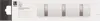 A white wall-mounted coat rack with multiple hooks is displayed on a white background with packaging text on the left. Podgląd zdjęcia produktu