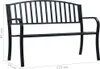 vidaXL Ławka ogrodowa 125 cm stal czarna Podgląd zdjęcia produktu 8