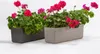 Two planters with pink flowers on a white background. Náhled obrázku produktu