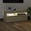 vidaXL Szafka pod telewizor z oświetleniem LED dąb sonoma Podgląd zdjęcia produktu 2