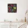 Wanduhr aus Glas mit Motiv Bunte Beeren- 30 x 30 cm - inkl. Produktbild-Vorschau 3