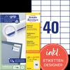 Avery Zweckform 3651-200 Universal-Etiketten, A4 mit Produktbild-Vorschau 1