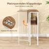 Bureau rabattable COSTWAY avec compartiment de rangement, Voir les images du produit 4