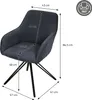 Sedia da pranzo girevole ML-Design, antracite, in tessuto Anteprima dell’immagine prodotto 6