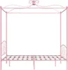 vidaXL Himmelbett-Gestell Rosa Metall 120 x 200 cm Produktbild-Vorschau 3