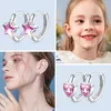 Kleine Creolen Set Silber Zirkonia Herz Stern Schmetterling Produktbild-Vorschau 3