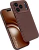 A brown iPhone case is shown at an angle, with the phone screen visible inside. Anteprima dell’immagine prodotto