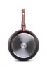 The bottom view of a frying pan with a rose gold handle, set against a white background. Náhľad obrázku produktu