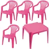 Kindermonoblock SET pink 4xStuhl Sedia Baby 1xTisch Tavolo Produktbild-Vorschau 2