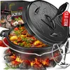 Gusseisen Topf mit Deckel 13,6 Liter schwarz für BBQ und Produktbild-Vorschau 1