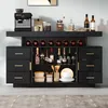 Merax Weinschrank Kaffeebar-Schrank mit 6 Schubladen, Produktbild-Vorschau 2