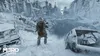 A person in a snowy, post-apocalyptic city environment. Produktbild-Vorschau