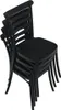 A stack of black chairs. Produktbild-Vorschau
