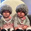 Winter Kinder Perücke Kappe Kleine Oma Lockiges Haar Hut Produktbild-Vorschau 6