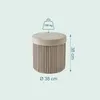 Relaxdays Pouf in velluto, pouf con vano portaoggetti, Anteprima dell’immagine prodotto 4