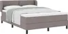 Boxspringbett mit Kopfteil Taupe 160 x 200 cm Stoff Produktbild-Vorschau 1