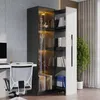 Merax Vitrine en verre avec LED, deux portes, armoire Voir les images du produit 3