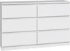 A white dresser with six drawers against a white background. Anteprima dell’immagine prodotto