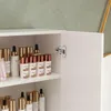 Meuble de salle de bain blanc moderne à deux portes avec Voir les images du produit 3