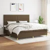 Design Möbel Boxspringbett mit Matratze Dunkelbraun 200x200 Produktbild-Vorschau 1