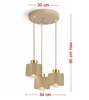FKL DESIGN Home Deco Deckenlampe Deckenleuchte Ecru-Gold Produktbild-Vorschau 2