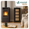 VOUNOT® Metall Pelletbehälter mit Rollen, 55 kg Pelletbox, Produktbild-Vorschau 8