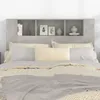The Living Store Kopfteil mit Ablagen Betongrau Produktbild-Vorschau 5
