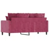 The Living Store 2-Sitzer-Sofa Weinrot 140 cm Samt Produktbild-Vorschau 6