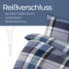 Feinbiber Bettwäsche Blau (Kariert) 2-teilig 155x220/80x80 Produktbild-Vorschau 2