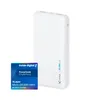 A white power bank with a small blue and white informational badge next to it. Anteprima dell’immagine prodotto