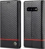 Hülle für Samsung Galaxy S10 Kohlefaser Leder Brieftasche Produktbild-Vorschau 1