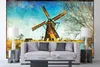 Vlies Fototapete HOLLÄNDISCHE WINDMÜHLEN 375 x 250 cm Produktbild-Vorschau 1