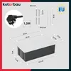 KOTARBAU® Multiprise escamotable 3x Aluminium Rallonge de Voir les images du produit 3