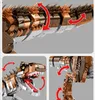 A collage of images showing a detailed model of a dinosaur with articulated parts, highlighting its movable tail, head, and legs. Produktbild-Vorschau