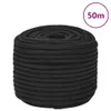 vidaXL Corde de bateau noir 12 mm 50 m Polypropylène - Voir les images du produit 8