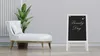Reklamní áčko bílé barvy s křídovou tabulí 118x61 cm Náhled obrázku produktu 6