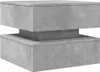 vidaXL Table basse avec lampes LED gris béton 50x50x40 cm Voir les images du produit 3