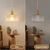 Sklenené závesné svetlo Vintage závesná lampa so skleneným Náhľad obrázku produktu 4
