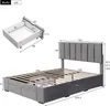 MODFU Lit avec rangement 140x200 - Lit Double Rembourré Voir les images du produit 4