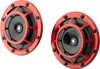 Two red and black car horns are shown against a white background. Podgląd zdjęcia produktu