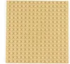 A top-down view of a tan LEGO baseplate. Produktbild-Vorschau