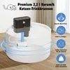 Smarter Haustier Trinkbrunnen aus Keramik,Kabelloser Produktbild-Vorschau 7