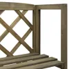 vidaXL Mříž s policemi šedá 55x30x140 cm Masivní jedlové Náhled obrázku produktu 4