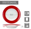 6er Set Variant Rot Suppenteller bunte tiefe Teller Pasta Produktbild-Vorschau 5