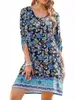 ASKSA Femme Robe tunique bohème Robe de plage Robe d'été Voir les images du produit 1